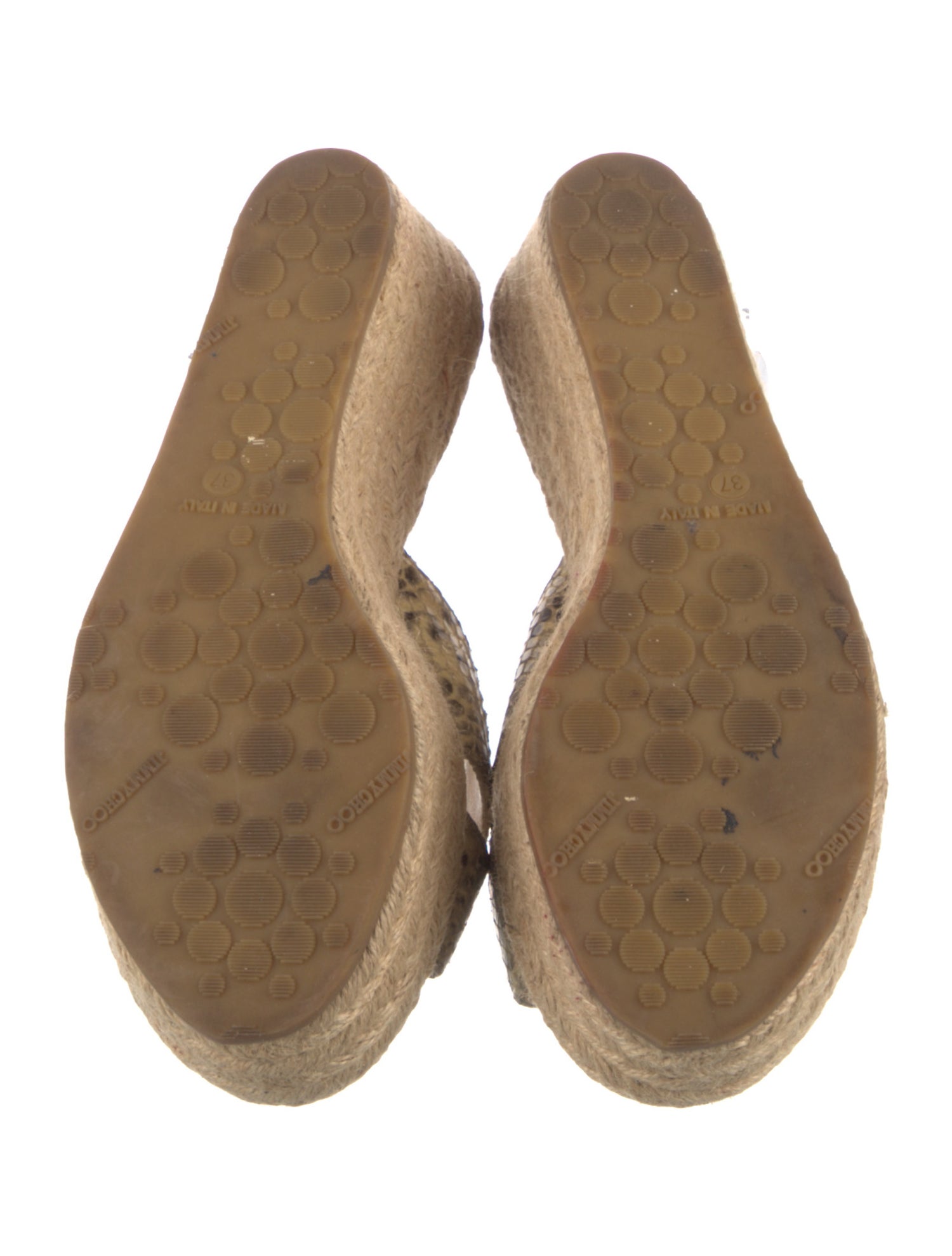 Jimmy Choo Leather Animal Print Espadrilles